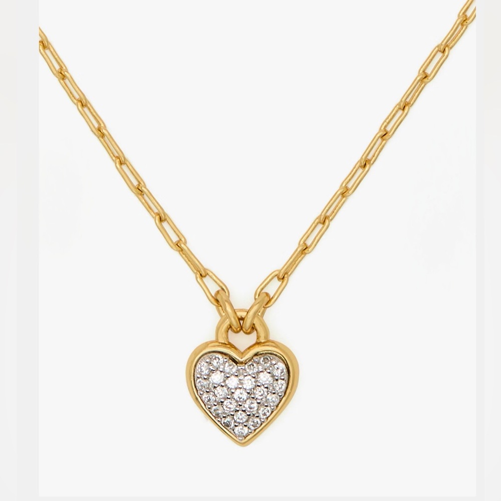 $68 Kate Spade With All My Heart Pavé Pendant gold